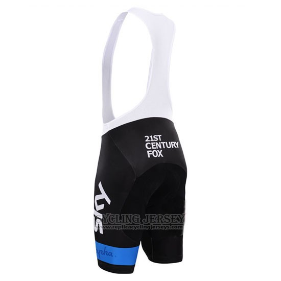 2015 Cycling Jersey Sky Sky Blue and Black Short Sleeve and Bib Short
